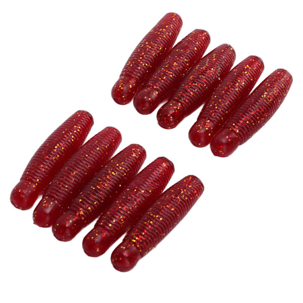 10 stk fiske myk agn kunstig bie puppe potet lokke lang kast tilsett salt agn 6cm 8g vinrød