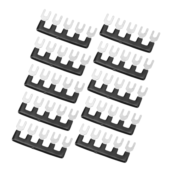 10 kpl liitinnauha 400V 25A punainen kupari palosuojattu PVC-haarukkatyyppiset liitinlohkot kodinkoneteollisuudelle Power TB 2505 (5 asentoa)