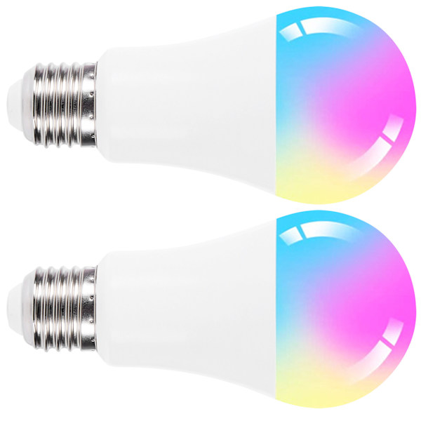 2 kpl E27 LED-lamppua 10 W:n värikäs RGB-lamppu kaukosäätimellä kodin sisustukseen 85-265 V