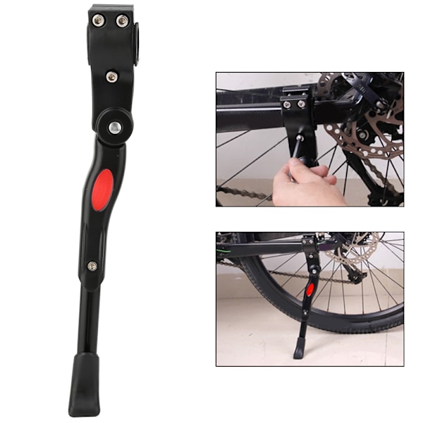 Aluminiumslegering Justerbar Cykel Side Stativ Parkeringsstativ Støttefod (sort)