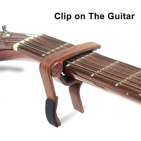 (85*78*12mm) Capo 2-pack Enhands Snabbväxel Aluminiumlegering Capo för Ukulele El- och Akustisk Gitarr, Bas och mer
