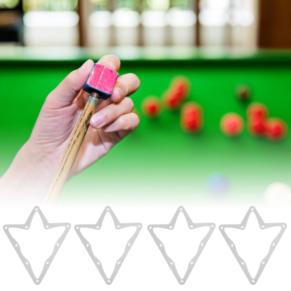 6st Biljard Magical Rack ark Bord Pool 10-bollar pappersspets verktyg Tillbehör vit