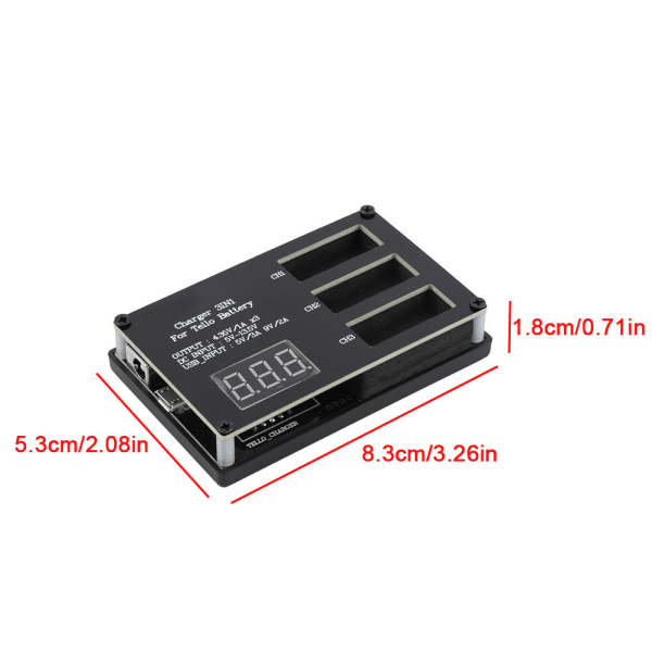 3-i-1 multibatteri intelligent ladestasjon for ladesenter for DJI Tello Drone
