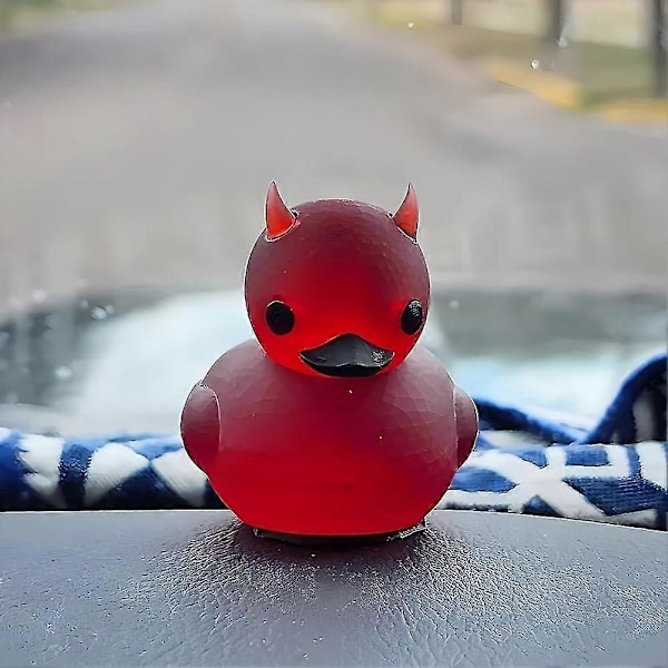 Devil Ducky, Mørk Satanisk And Gotiske Gaver, And Skrivebordsdekoration, Devil Duck Bildekorationstilbehør, Halloween Gaver