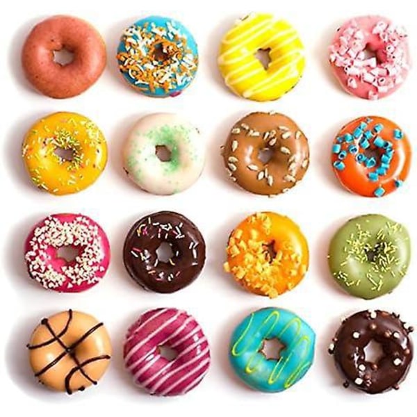 Silikon Mini Donut Pan 18 Hulrum Bageplade til Muffins, Kager og Kiks Rød