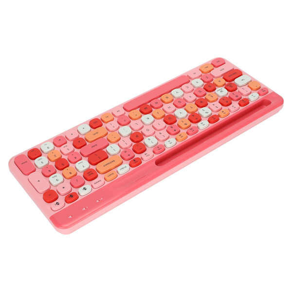 Trådløst tastatur Mini 100 taster Smart strømsparende fargerikt datatastatur for Windows for IOS for AndroidPink