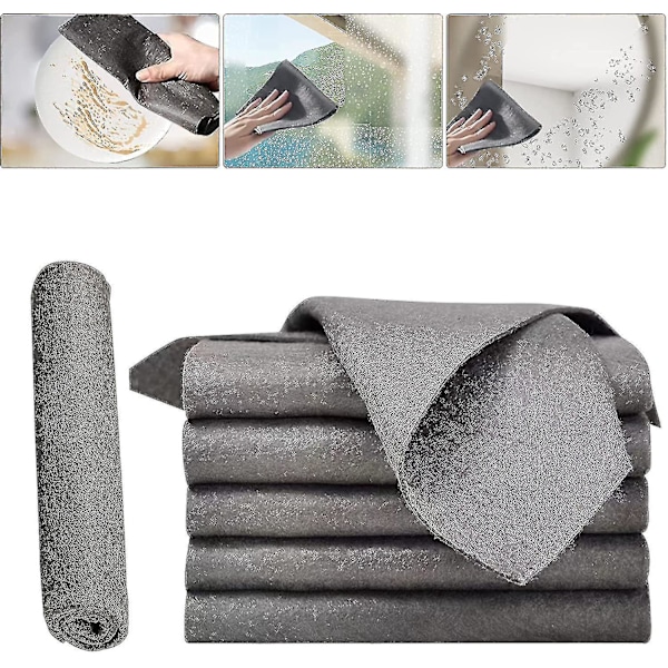 Magiska mikrofiberdukar för glasrengöring, återanvändbara 20 x 30 cm, 5-pack