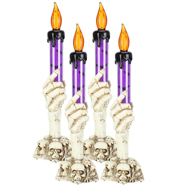 4 st Halloween Ljusstake Ljus Simulation Flamma Ond Hand Bar Layout Dekoration