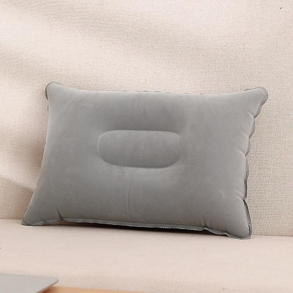 2-pack blå uppblåsbara resekuddar - lätta och bekväma campingtillbehör