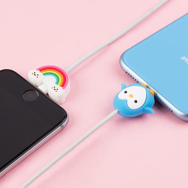 Sött Kabelskydd för iPhone-kabel, 5 st Djur Laddarskydd, USB-laddarsladdskydd, Kabelsparare