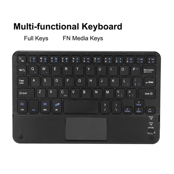 7/8 tuuman 75 tunnin Bluetooth-kosketuslevynäppäimistö suojakotelolla Android/iOS/Windows-käyttöjärjestelmille