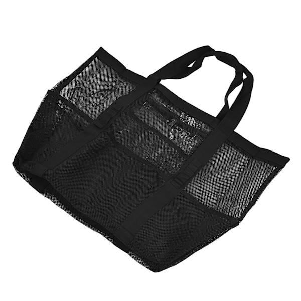Strandvesker Mesh Oxford Cloth Oversized Oppbevaringsvesker for Strandpiknik Grill Camping