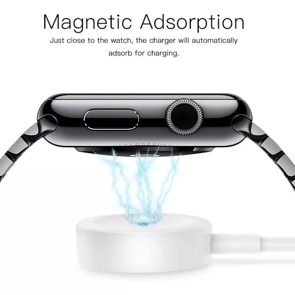 Magnetisk bärbar USB-laddningskabel för iWatch 7 6 5 4 3 2 SE Hernes 3,3 fot