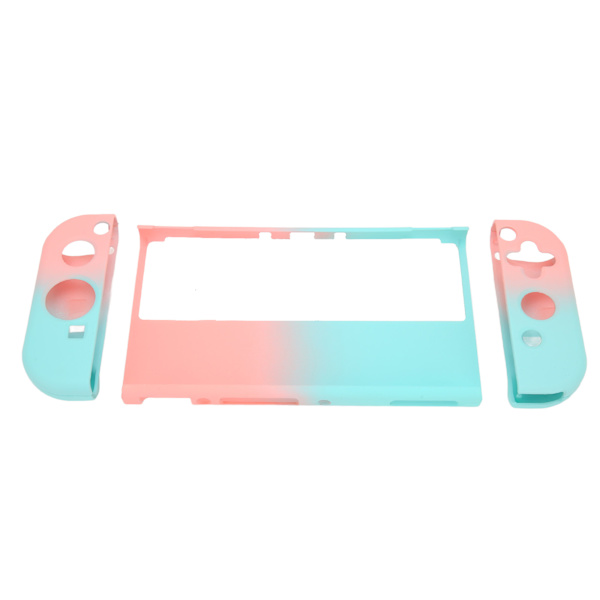 Pelikonsolin suojakotelo Gradient Ergonomic Grip Pelikonsolin silikoninen suojakotelo Switch OLED:lle Sininen Vaaleanpunainen