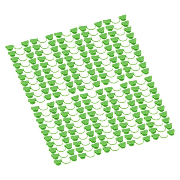 100 st växthusbåge ram dubbelhuvud plastklämma värmepress filmklämma klämma 4 mm