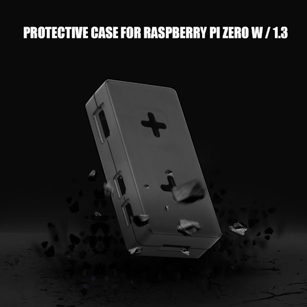 ABS plastikkabinet beskyttelsescover til Raspberry Pi Zero W / 1.3 (sort)