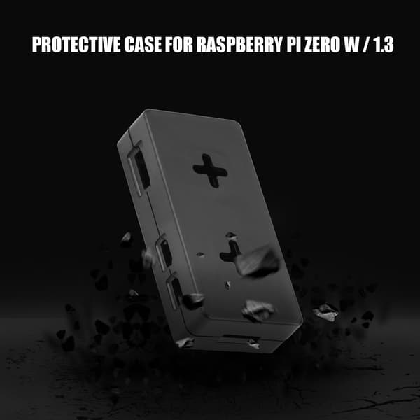 ABS plastkapsling beskyttelsesdeksel for Raspberry Pi Zero W / 1.3 (svart)