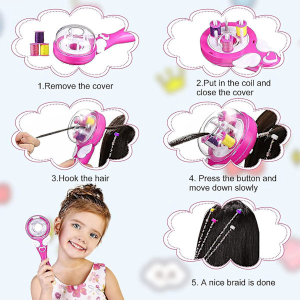 Magic Hair Styling Kit sähköiseen hiusten punomiseen - Lasten punontavälineet ja tarvikkeet