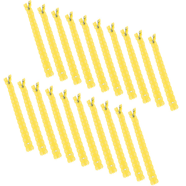 20 st 20 cm DIY nylon spets blixtlås spole blomma blixtlås för sömnad bröllopsklänning hantverk gul