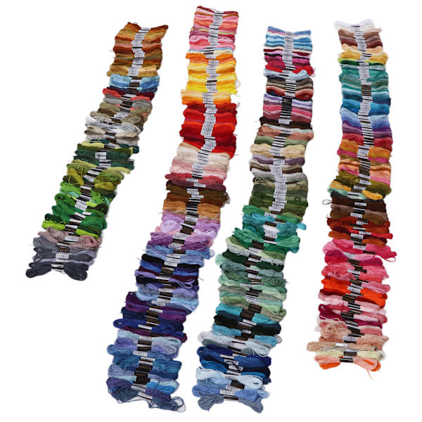 Broderigarn i flera färger som inte bleknar, sytillbehör i polyester för att göra armband, garn, dockor, handskar