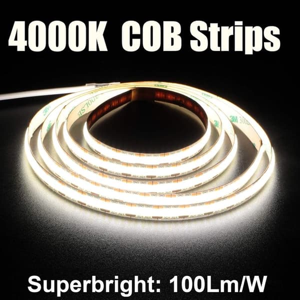 Punktfri USB COB LED-strip, fleksibelt bånd til TV-indretning