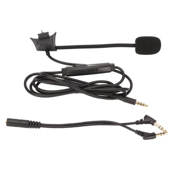 Boom Mikrofon Kabel Brusreducering Mic Hörlurssladd med Volym Mute Control för QC35 II Meeting Gaming