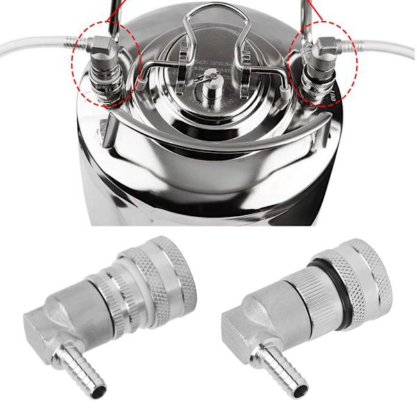 Quick Connector Tønde Dispenser Rustfrit stål Kuglelås Hjemmebrygget øl Tønde tilbehør