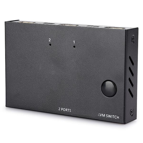 HDMI Splitter Switcher Computertilbehør 4K 2-ind-1-ud USB Sort til Mus / Tastatur Sort