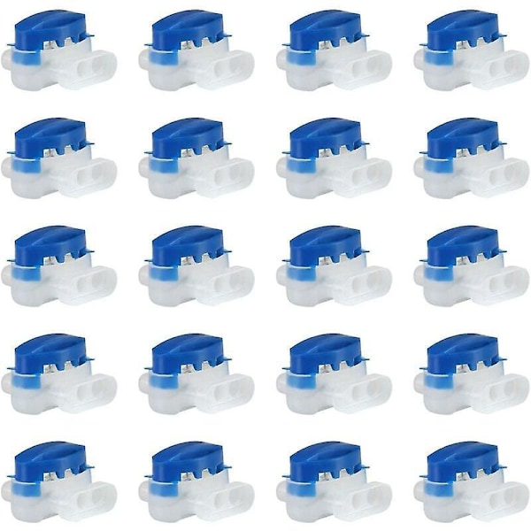 20-pack Resin Fyllda Kabelkontakter 3-polig Vattentäta Kopplingsplintar för Robotgräsklippare