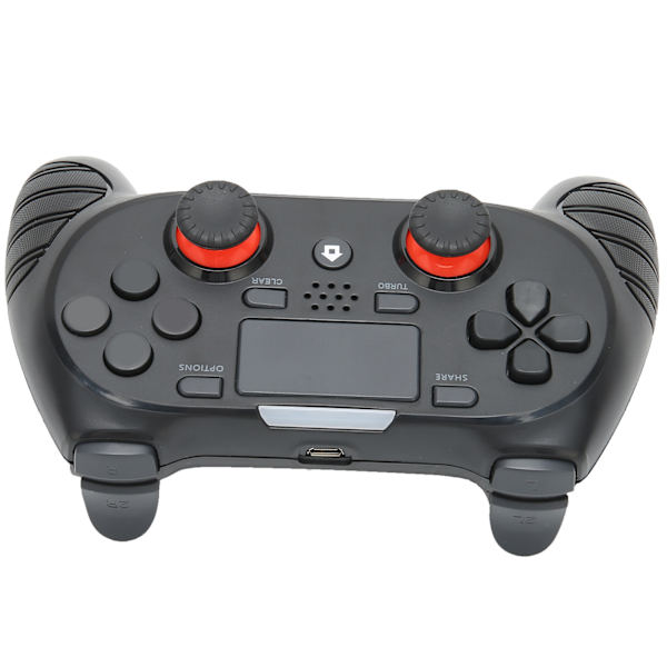 Trådlös Bluetooth-spelkontroll ABS-handkontroll Joystick PC Uppladdningsbar för PS4-konsol Svart