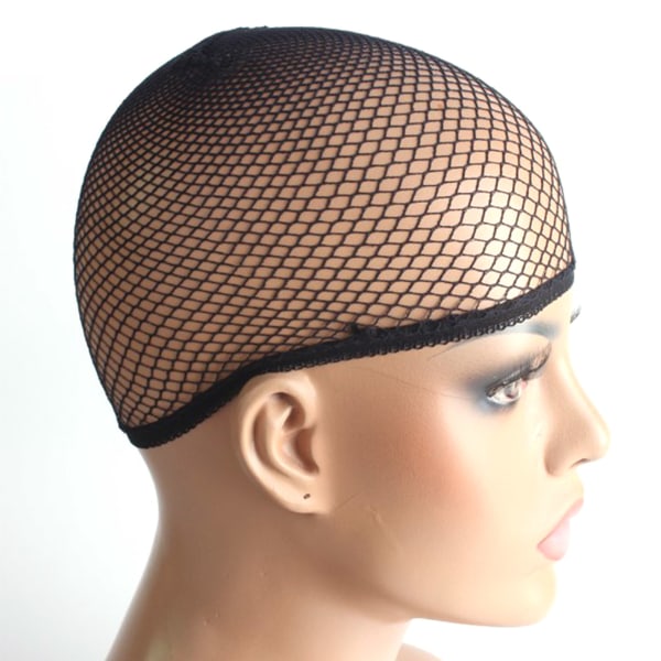 Peruk Kepsar Nylon Sträckbar Andningsbar Dome Mesh Net Peruk Cap För Cosplay Dress Up Svart