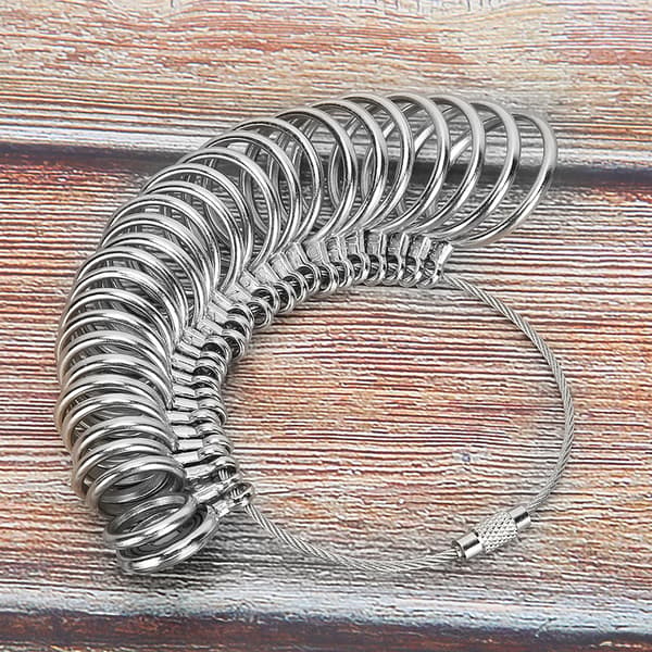 Metal Ring Sizer Fingerring Fingerstørrelsesmåler Smykkeværktøj Tilbehør US Størrelse