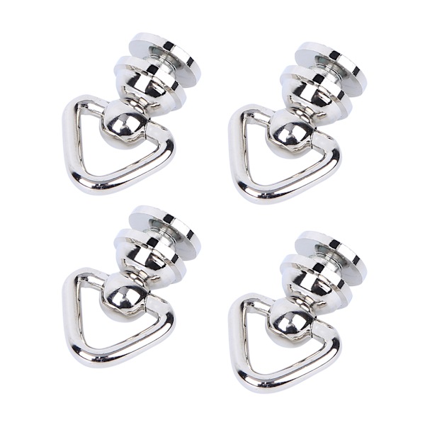 4 STK Metal Ring Skrue Rundt Hoved Studs Nitte Nail Rotate Spikes DIY Læder Craft Hardware Tilbehør Sølv