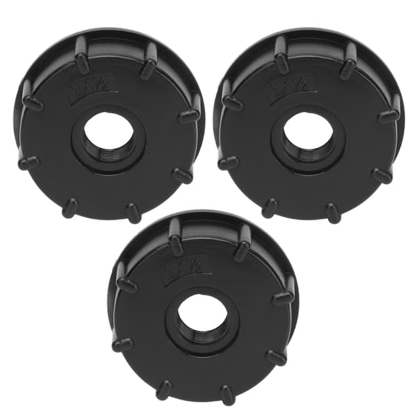 3 stk. IBC-tankforbindelse groft gevindslangeafløbsadapter plastfitting 60 mm indvendig diameter G1/2
