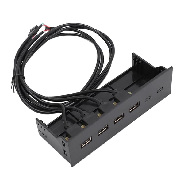 USB Frontpanel Hub 5,25 tommer 4 porter Høyhastighets Stabil Plug and Play Optisk Stasjon Frontpanel for Desktop Motherboard