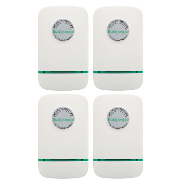 4 STK Power Saver Intelligent flammehæmmende lavt forbrug el-spareboks til hjemmet 90‑240V EU-stik