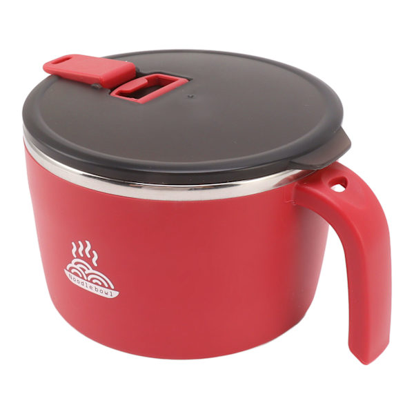 Ruostumattomasta teräksestä valmistettu pikakahvikuppi, jossa on tiivistetty tyhjennyssoppakuppi, jossa on kansi ja puhelinteline asuntolalle, toimistolle, 1300 ml, suuri kapasiteetti, punainen