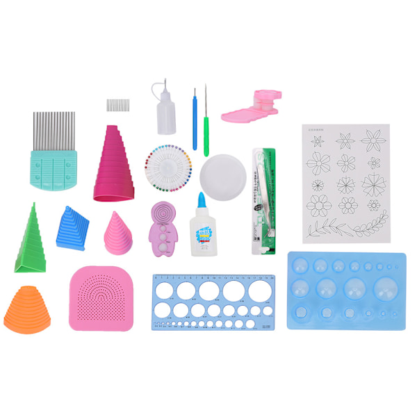 20 st papper quilling verktyg komplett set elektrisk quilling penna crimper kant DIY papper hantverk