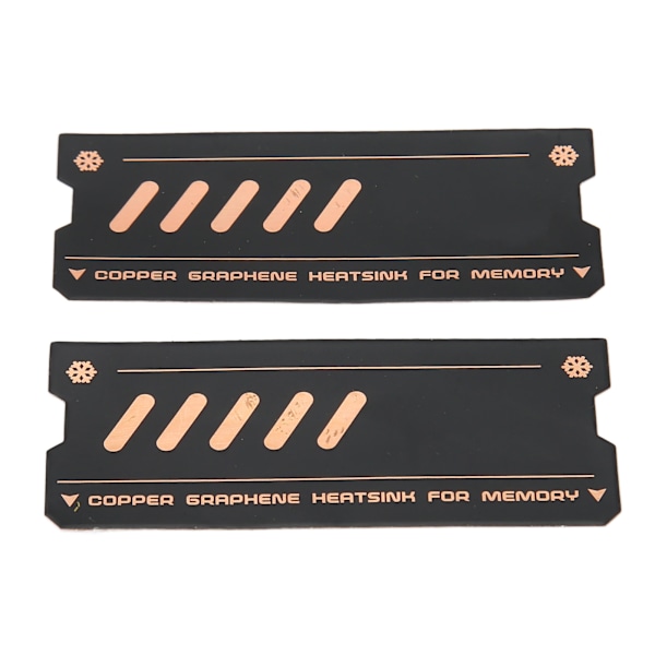 Hukommelseskøling køleplade grafen Hurtig ledning Stabil Holdbar kobber køleplade til DDR4 DDR5 Laptop Hukommelse 2 stk.