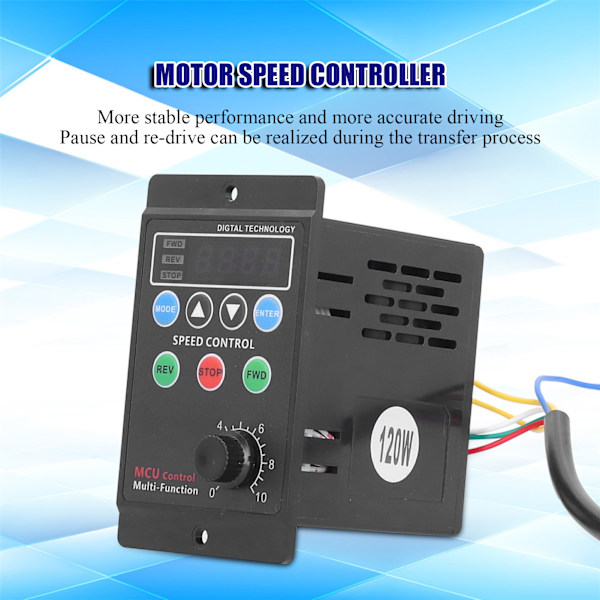 UX52 motorvarvtalsregulator digital display elektrisk reostat enfas AC 220V (120W)-1 st