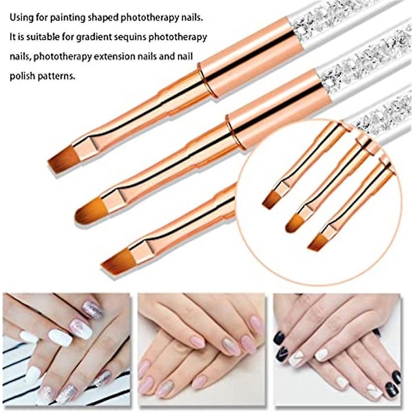 15-delad nagelkonstborste set för DIY nagelkonst ritning och målning 5st