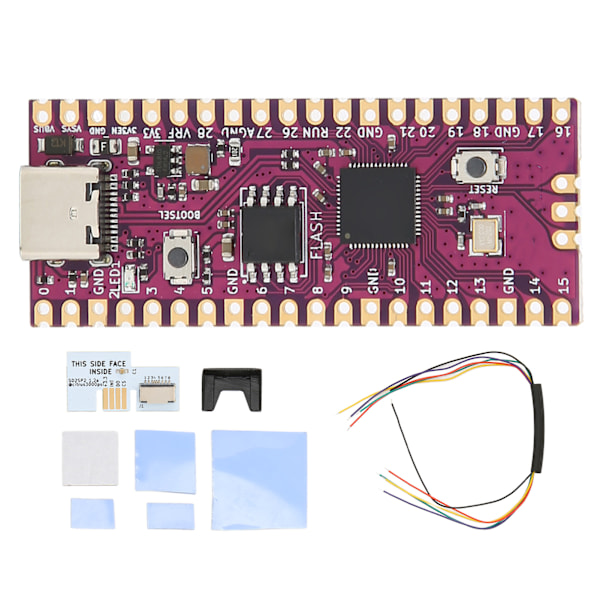 för RasPi Board Dual Core 264KB ARM Cortex M0+processor Flexibelt mikrokontrollkort med SD2SP2 SDLoad SDL-adapter Vit