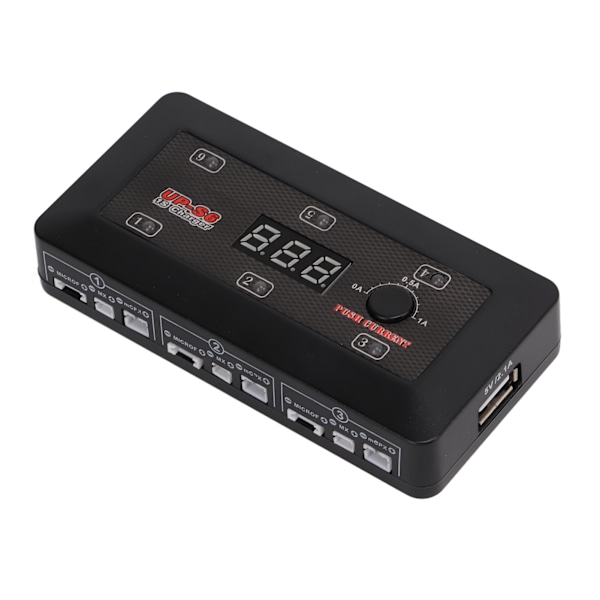 UP‑S6AC S6 RC Drone Batteriladdare LED Röstindikering USB-utgång 5V 2.1A för Lipo Lithium 3.7V