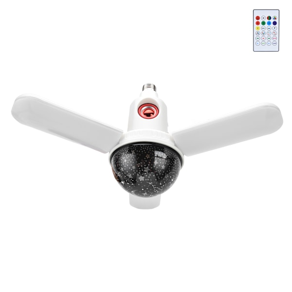 48W E27 LED Bluetooth-højttaler Projektionslys Fjernbetjening RGB Musik Loftslampe 85‑265V