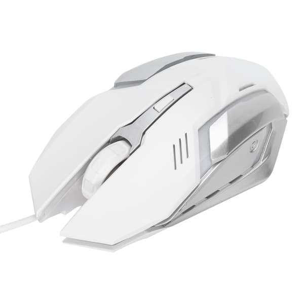 Kablet mus USB-port Gaming Kontor Virksomhed Lysende Optisk Computertilbehør Hvid