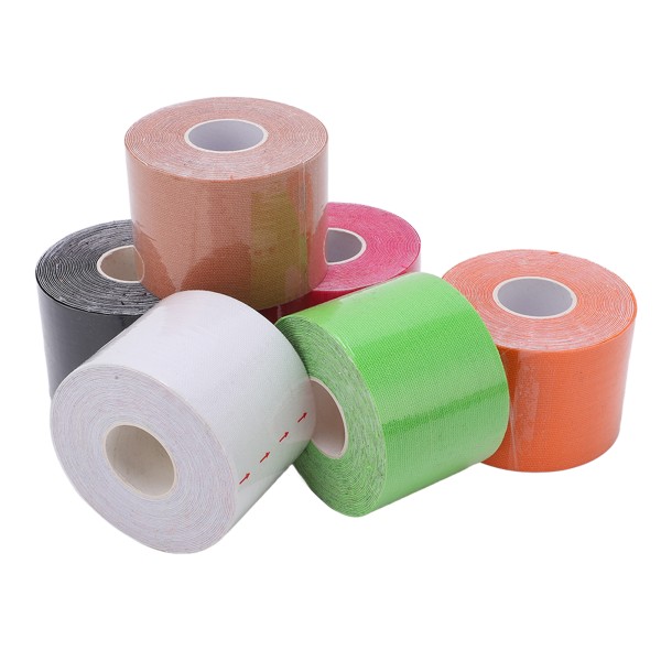 6 stk Sportstape Muscle Non Woven Stoff Kinesiologi 5cm Bredde 5m Lengde for Athletic