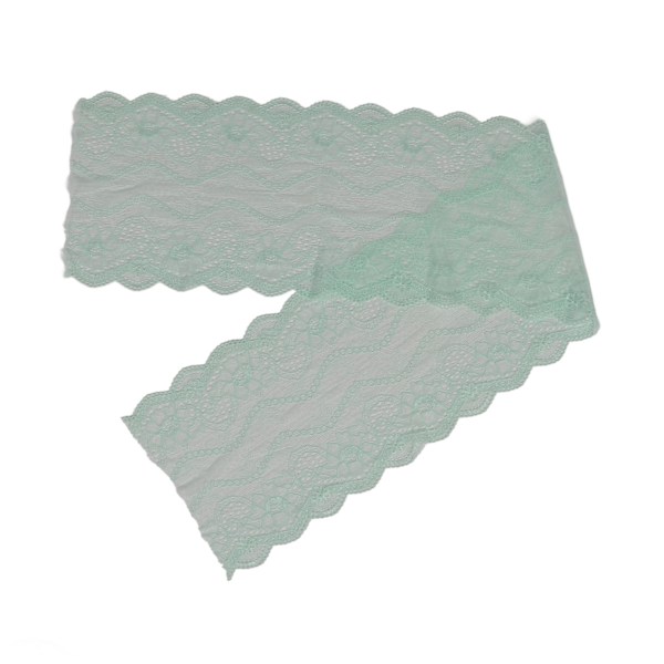 10 meter spetsband 18,5 cm brett klippbart handgjord DIY plagg nät nylon stretch spetsband dekoration havsblå