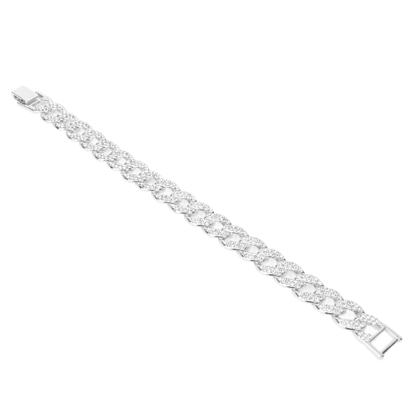 Kubansk armband kubansk boutique strass smycken hiphop par armband dekorativ fotledssilver