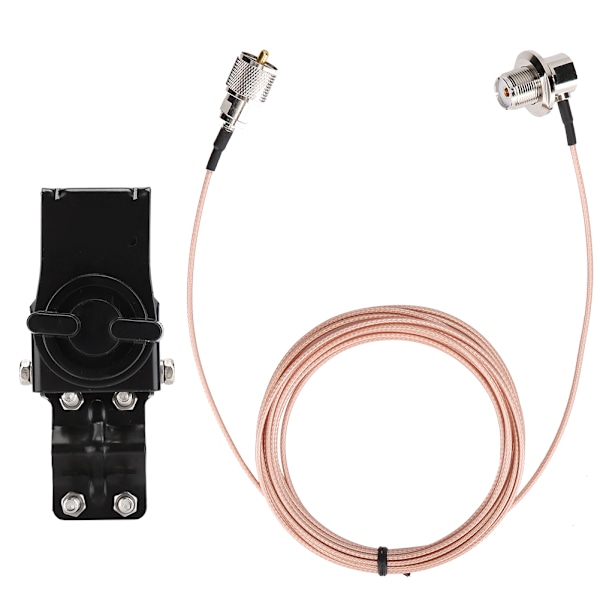 RB-46 Mobil Antenne Bilmontering Beslag + 5M Feeder Sort To-vejs Radio Tilbehør