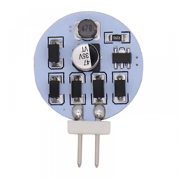 6 st Runda Varmvita G4 LED-lampor, 2W Ersätter 20W Halogenlampa, 12V AC/10-30V DC, G4 Ljuskälla För Infälld Bänkbelysning